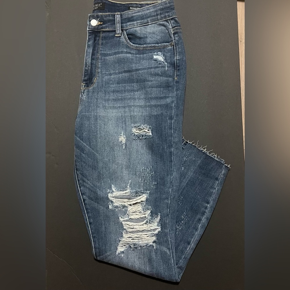 Judy Blue distressed jeans.  Size 16W.
